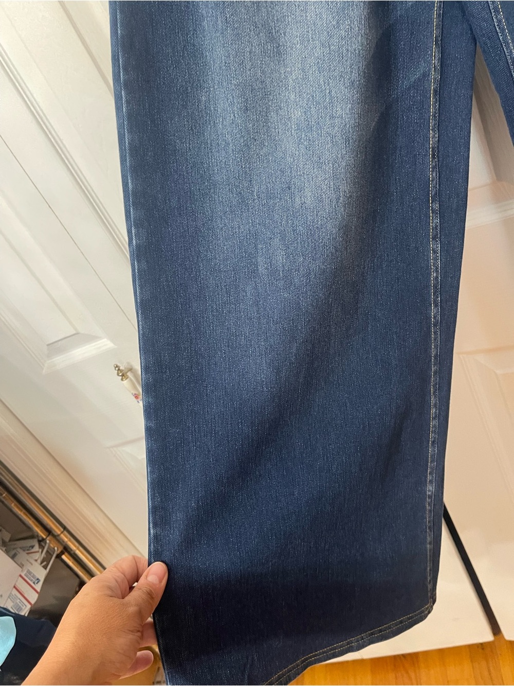 NWT Halara Women’s Flex High Waisted Pockets Wide Leg Jeans Size Med Petite - Picture 6 of 8